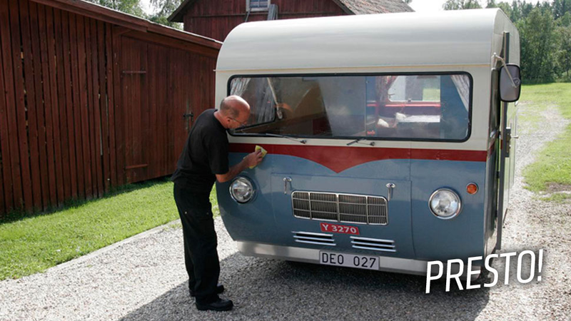 Illustration for article titled This Old Saab Motorhome Looks Like A Kitty Loaf